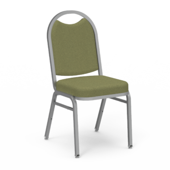 Upholstered Stack Chair with Concealed Back