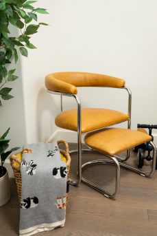 The Lorren Ottoman in Light Honey