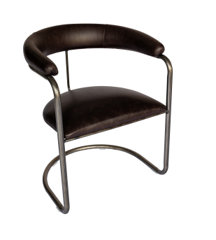 The Lorren Chair in Cafe' and Natural Steel