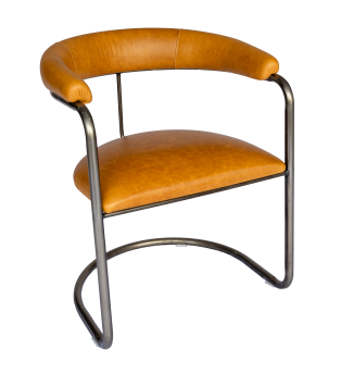 The Lorren Chair in Light Honey and Natural Steel