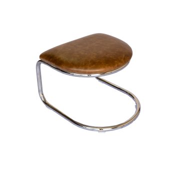 The Lorren Ottoman in Brown-Olive