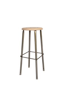 VBOC Stool in Sandstone and Natural Steel