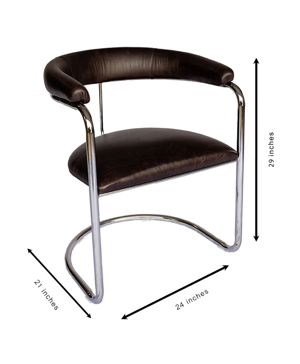 Lorren Cafe Chrome Screen Res White background Measurements